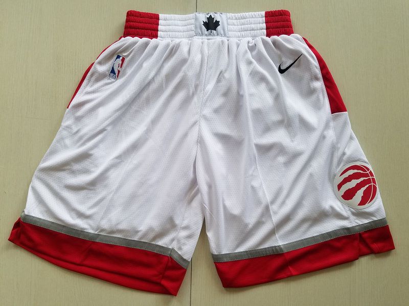 2018 Men NBA Nike Toronto Raptors White shorts->->NBA Jersey
